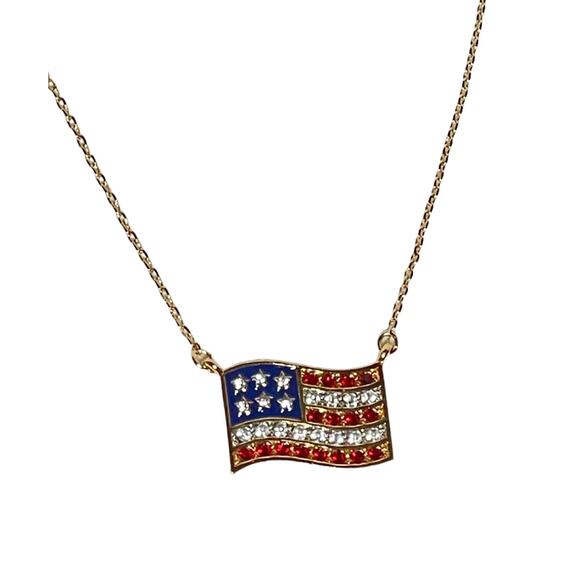 Vintage Avon USA Flag Necklace Patriotic - Picture 4 of 9